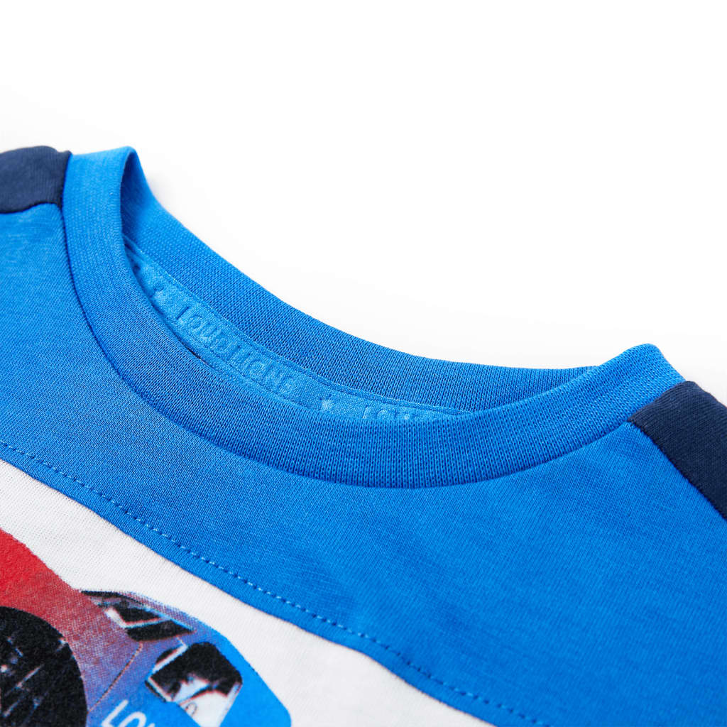 Vidaxl kindershirt 128 blauw en marineblauw