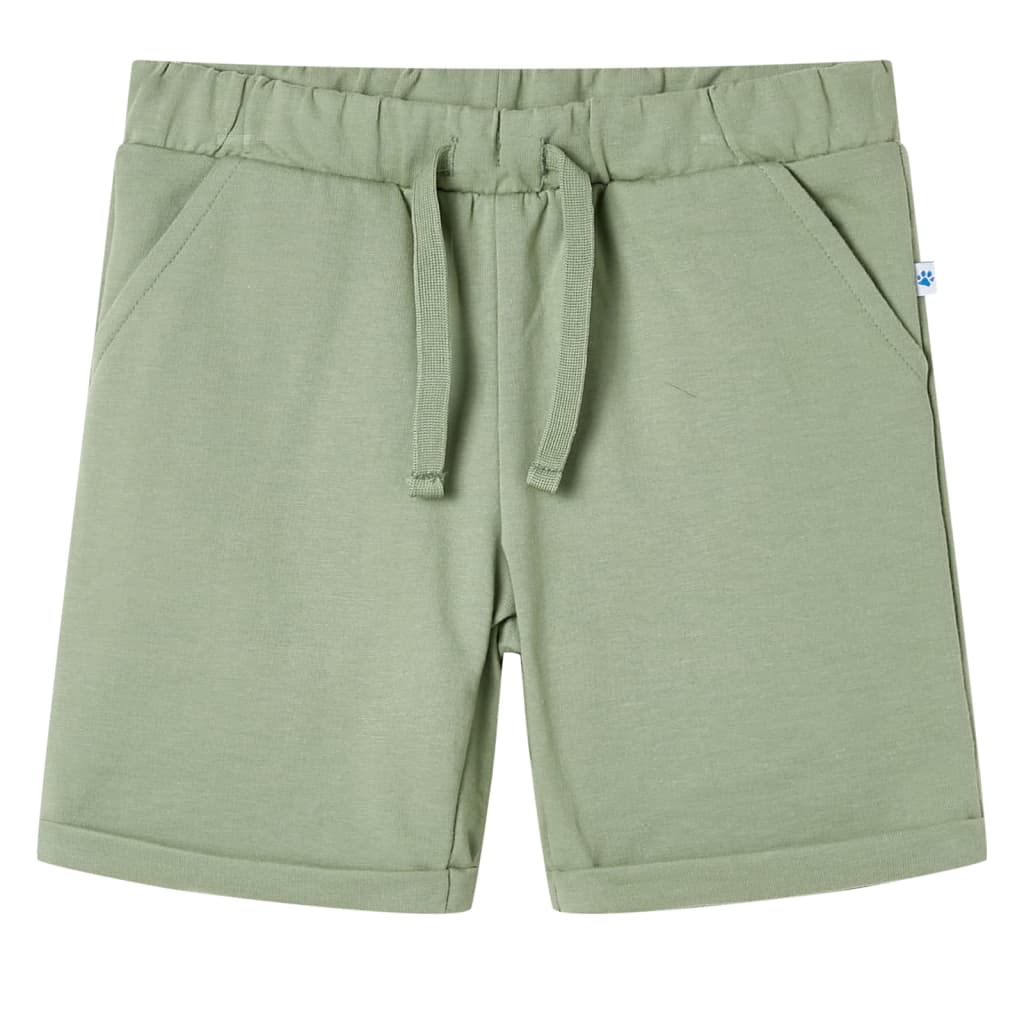 VidaXL Kindershort met trekkoord 92 lichtkaki