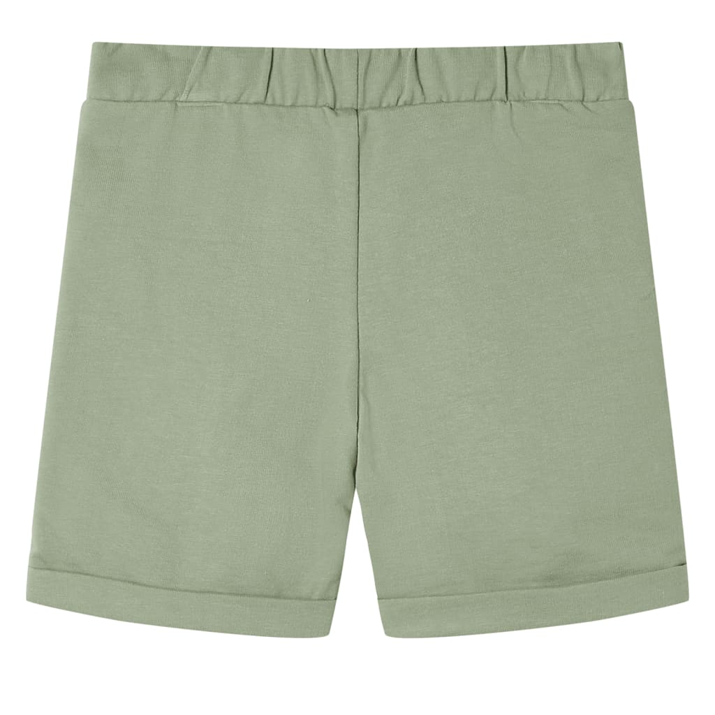VidaXL Kindershort met trekkoord 92 lichtkaki
