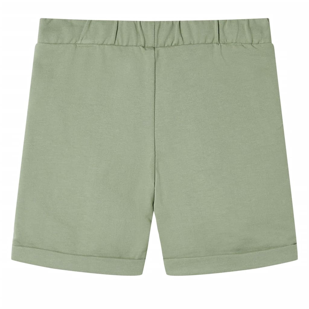 VidaXL Kindershort met trekkoord 104 lichtkaki