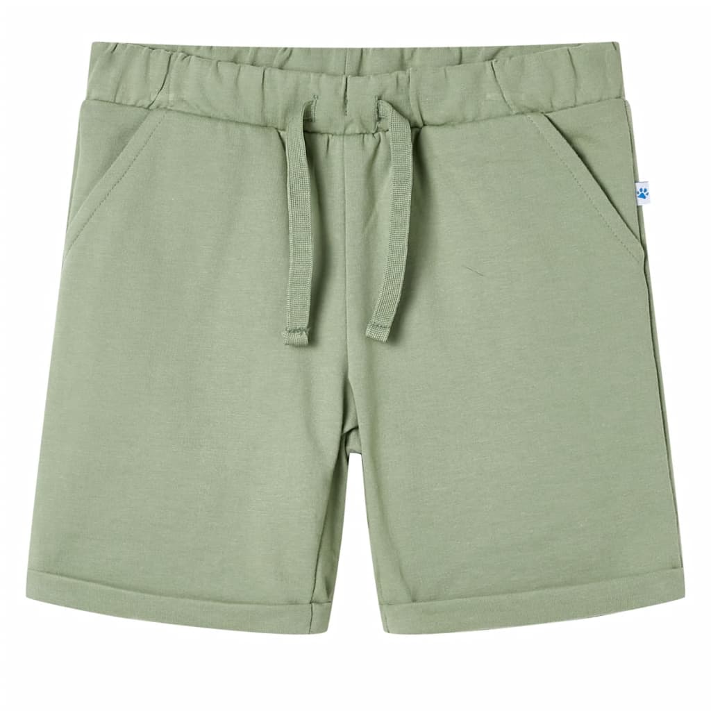 VidaXL Kindershort met trekkoord 128 lichtkaki