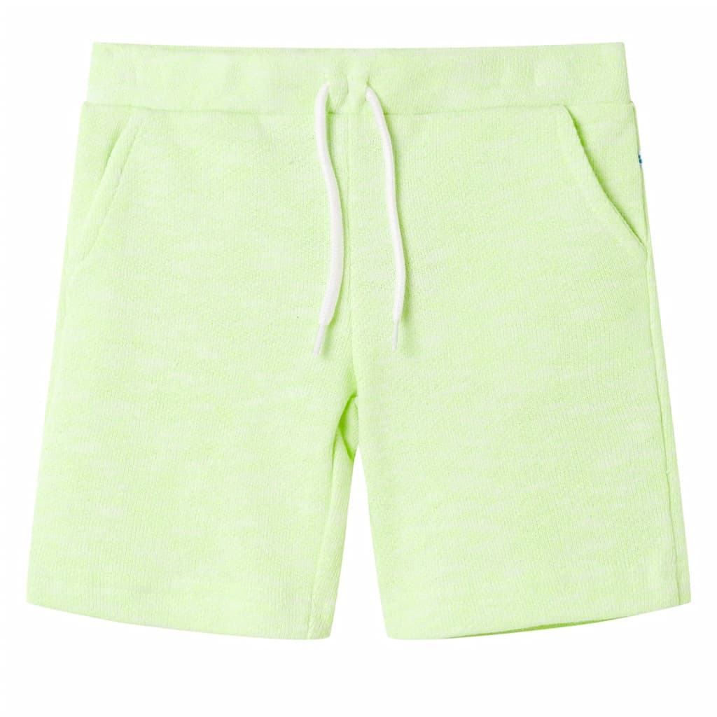VidaXL Kindershort met trekkoord 140 neongeel