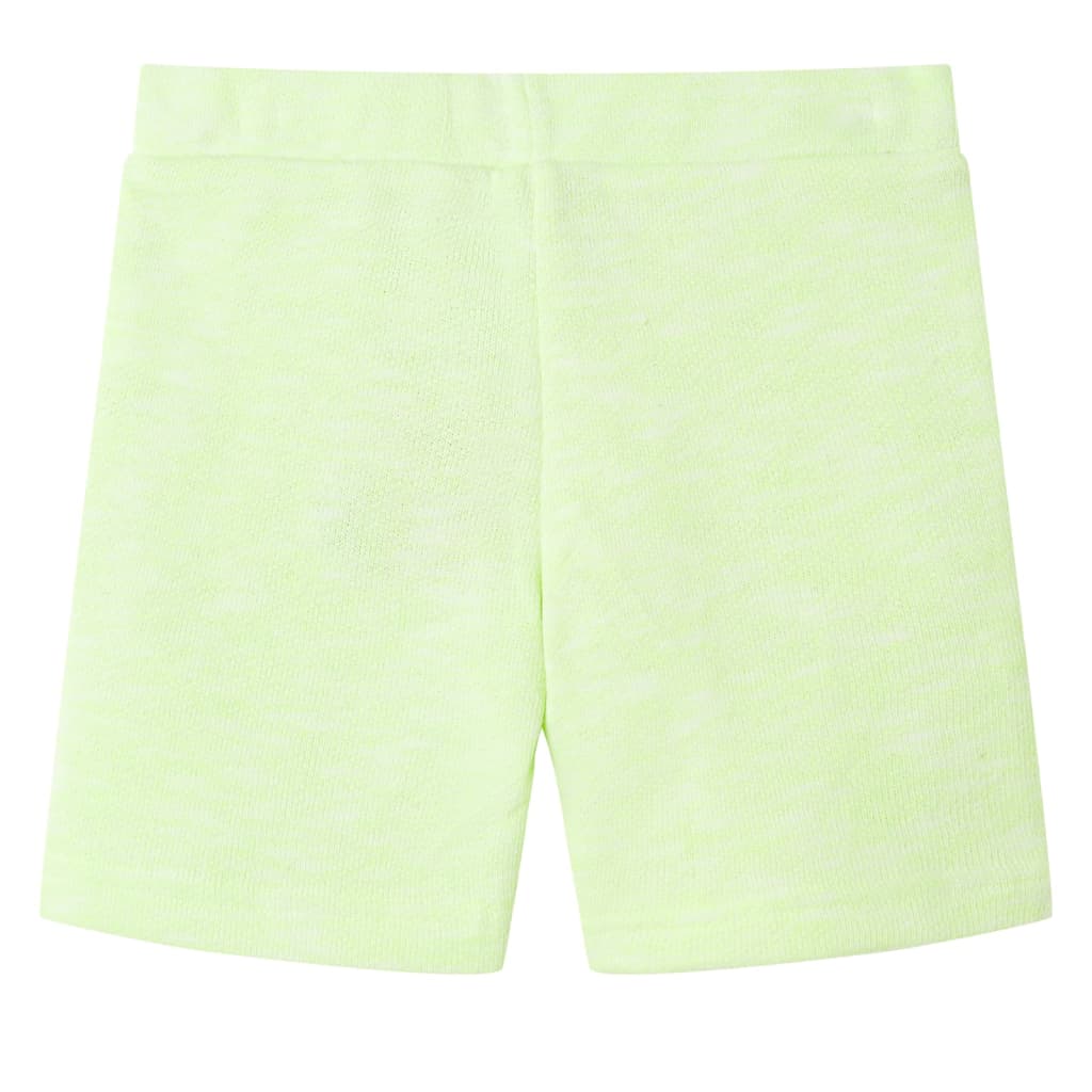 VidaXL Kindershort met trekkoord 140 neongeel