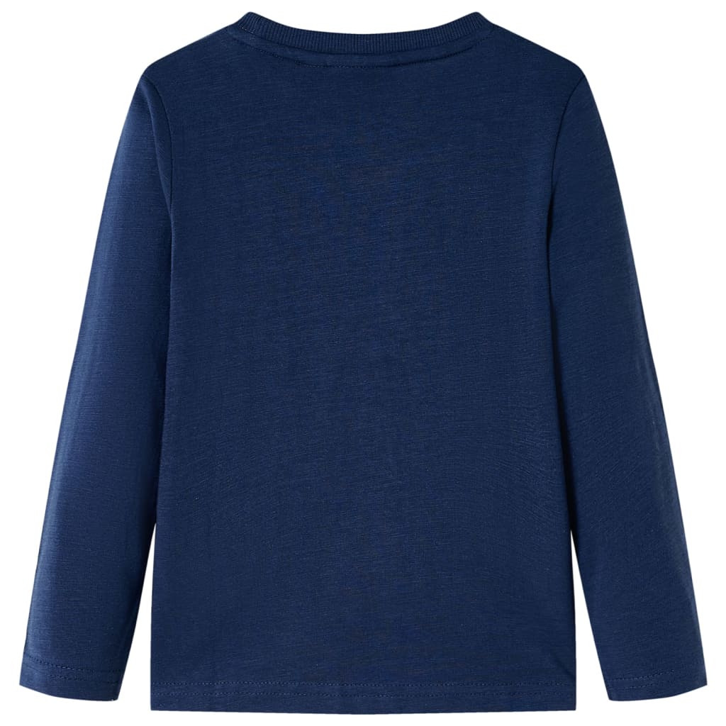 Vidaxl kindershirt met lange mouwen 104 gemêleerd marineblauw