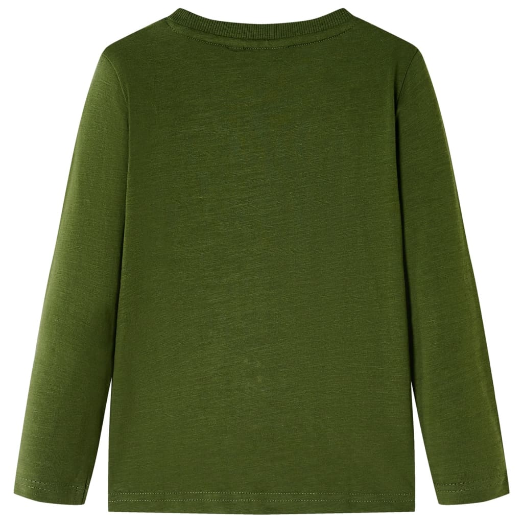 Vidaxl kindershirt met lange mouwen 116 donkerkakikleurig
