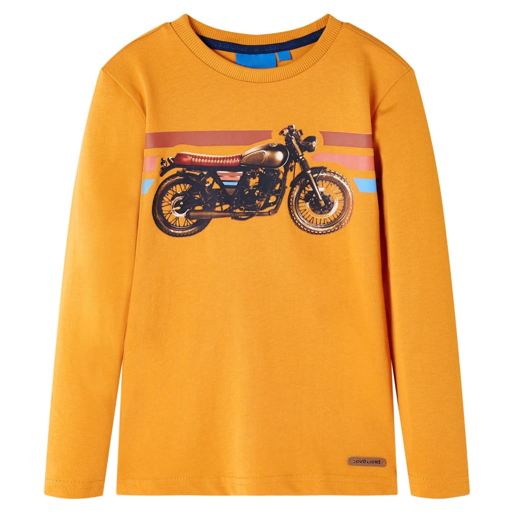 Vidaxl kindershirt met lange mouwen 116 okerkleurig