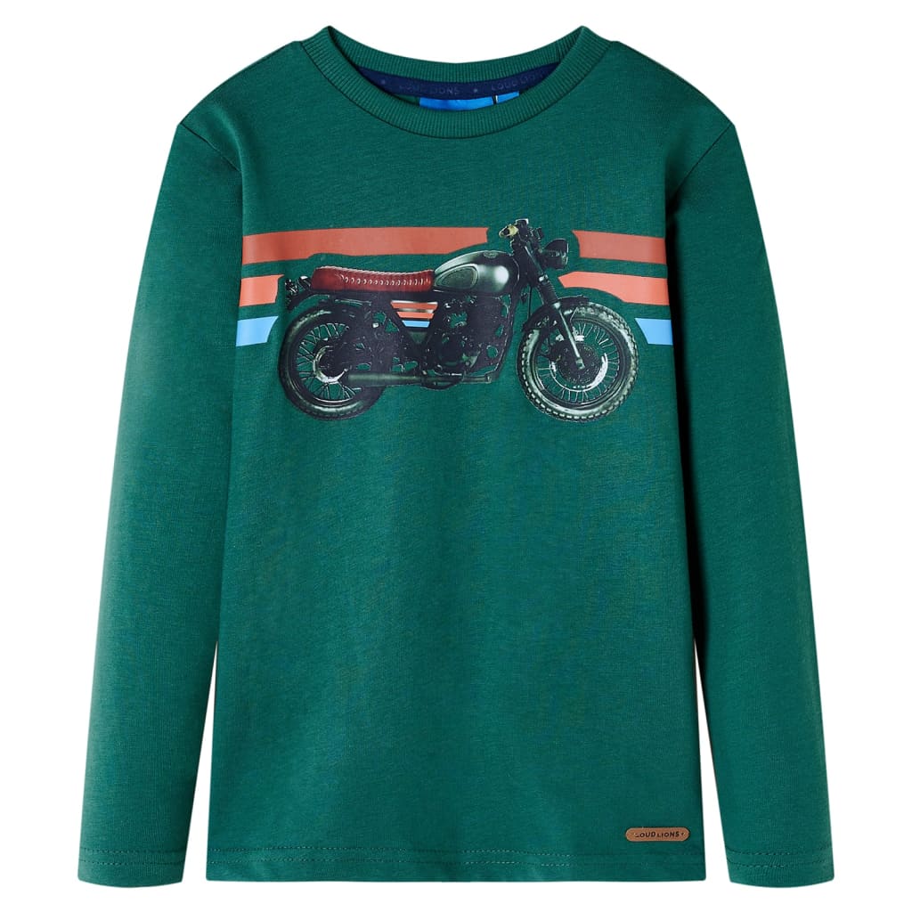Vidaxl kindershirt met lange mouwen 128 groen