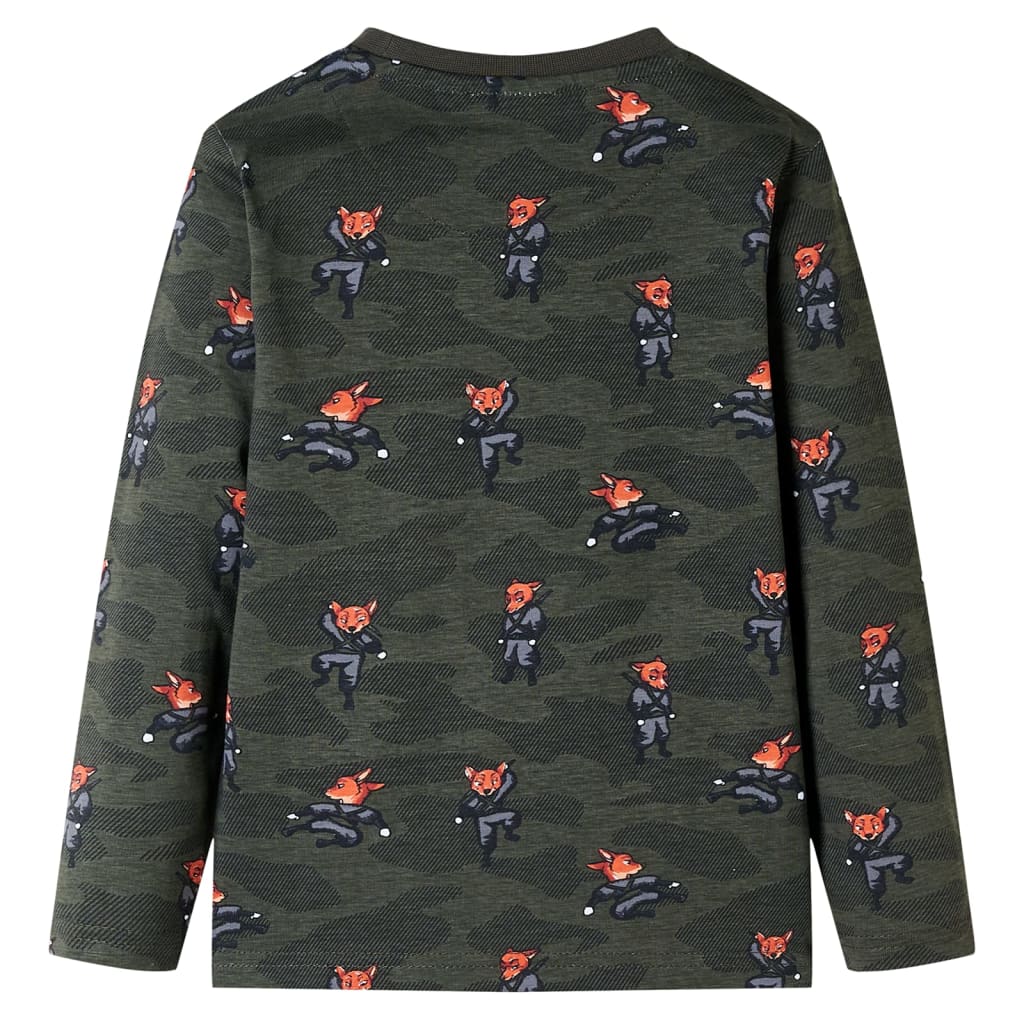 Vidaxl kinderpyjama met lange mouwen 104 kakikleurig