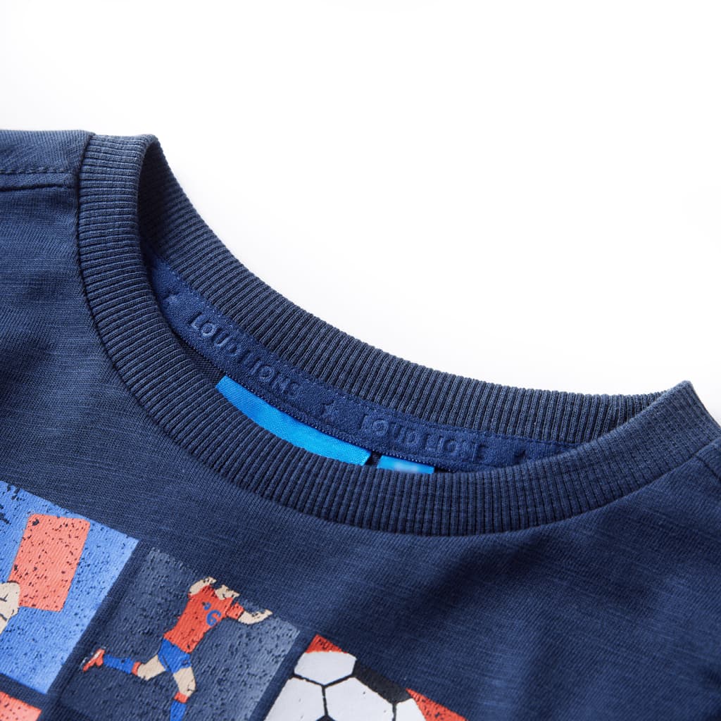 Vidaxl kindershirt met lange mouwen 104 gemêleerd marineblauw
