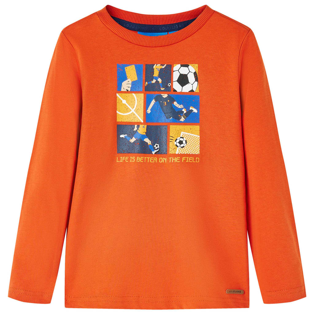 Vidaxl kindershirt met lange mouwen 128 oranje