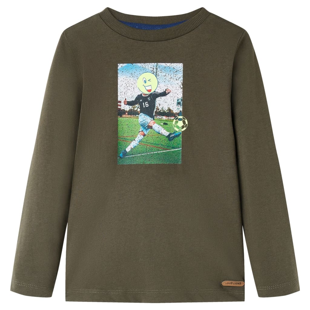Vidaxl kindershirt met lange mouwen 140 kakikleurig