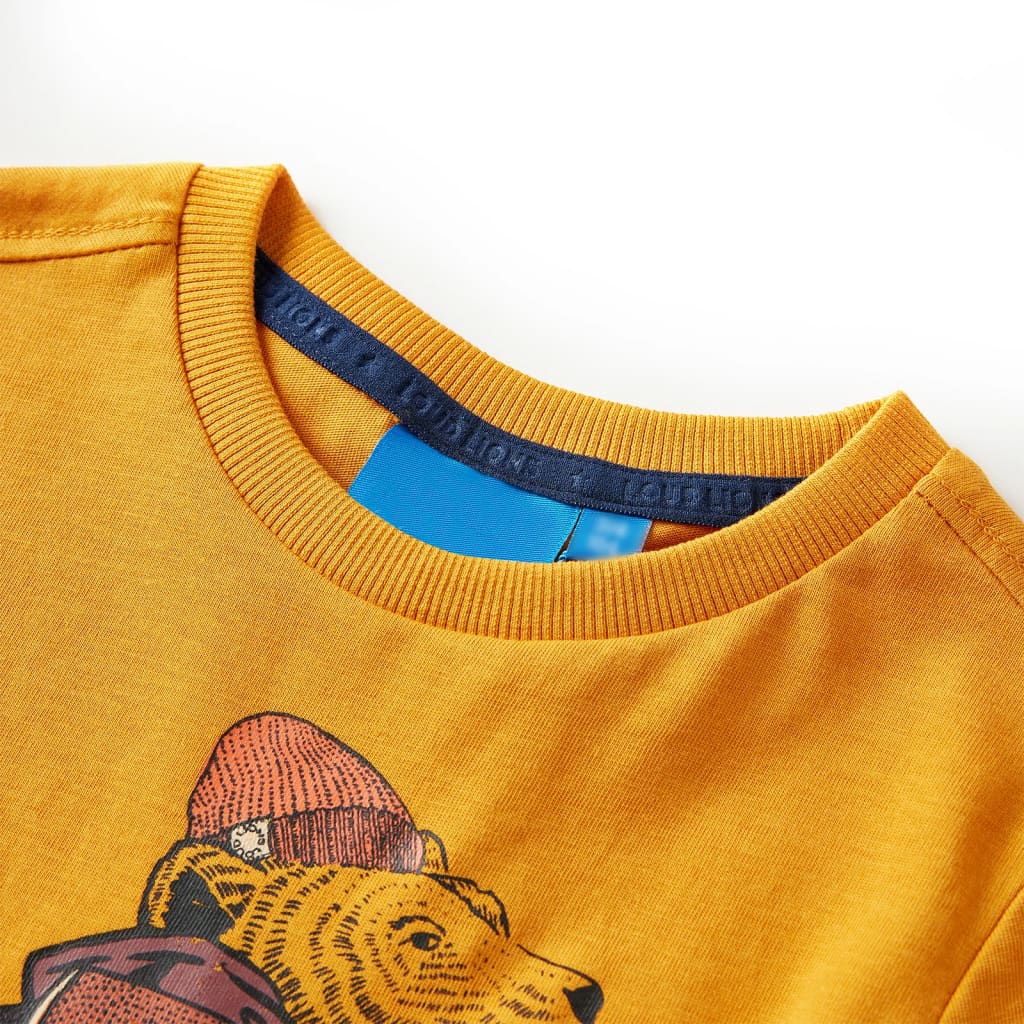 Vidaxl kindershirt met lange mouwen 104 okerkleurig