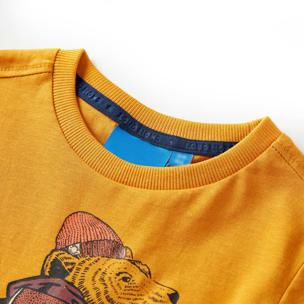 Vidaxl kindershirt met lange mouwen 140 okerkleurig