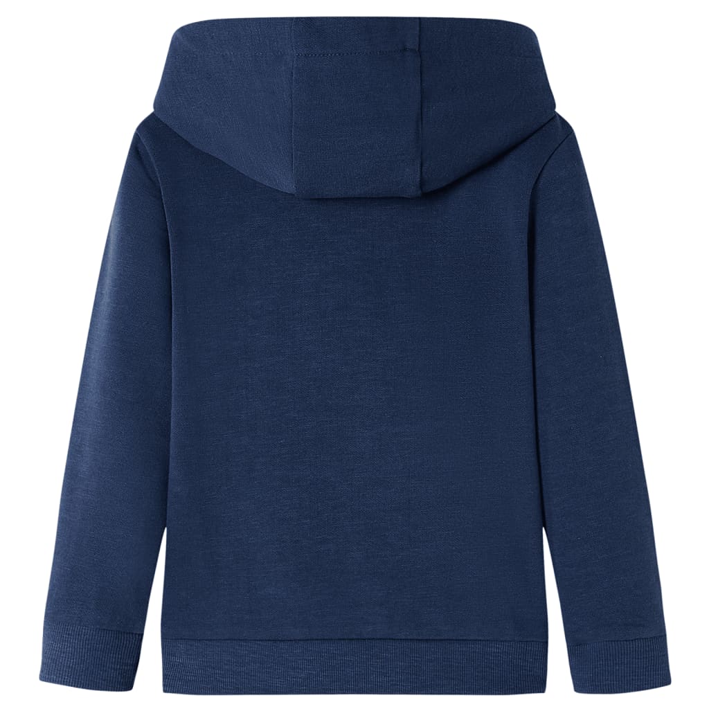 Vidaxl kindertrui met capuchon 92 gemêleerd marineblauw en oranje