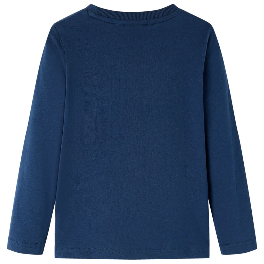 Vidaxl kindershirt met lange mouwen 128 marineblauw