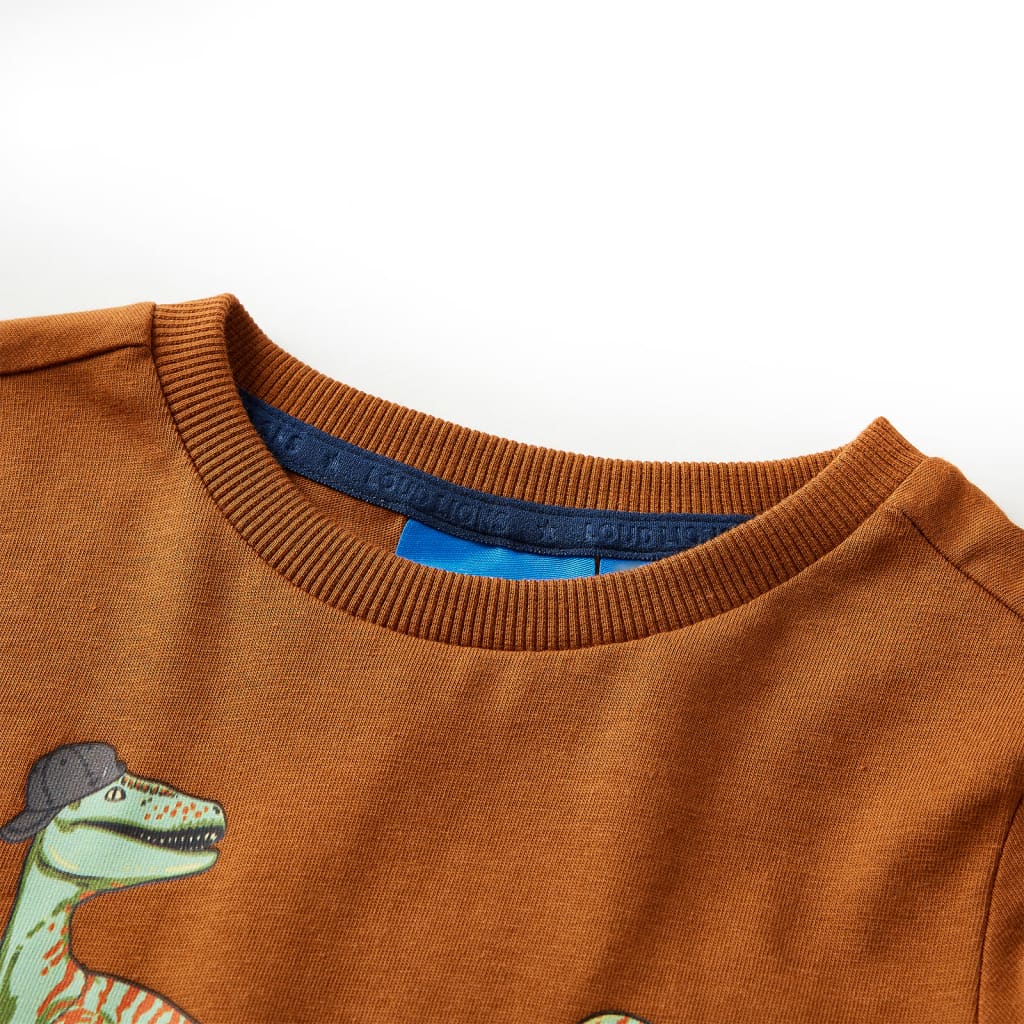 Vidaxl kindershirt met lange mouwen 104 cognackleurig