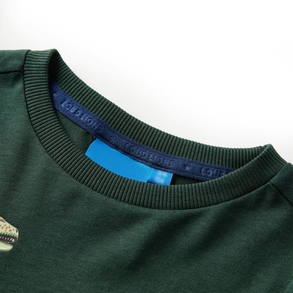 VidaXL Kindershirt met lange mouwen 140 donkergroen