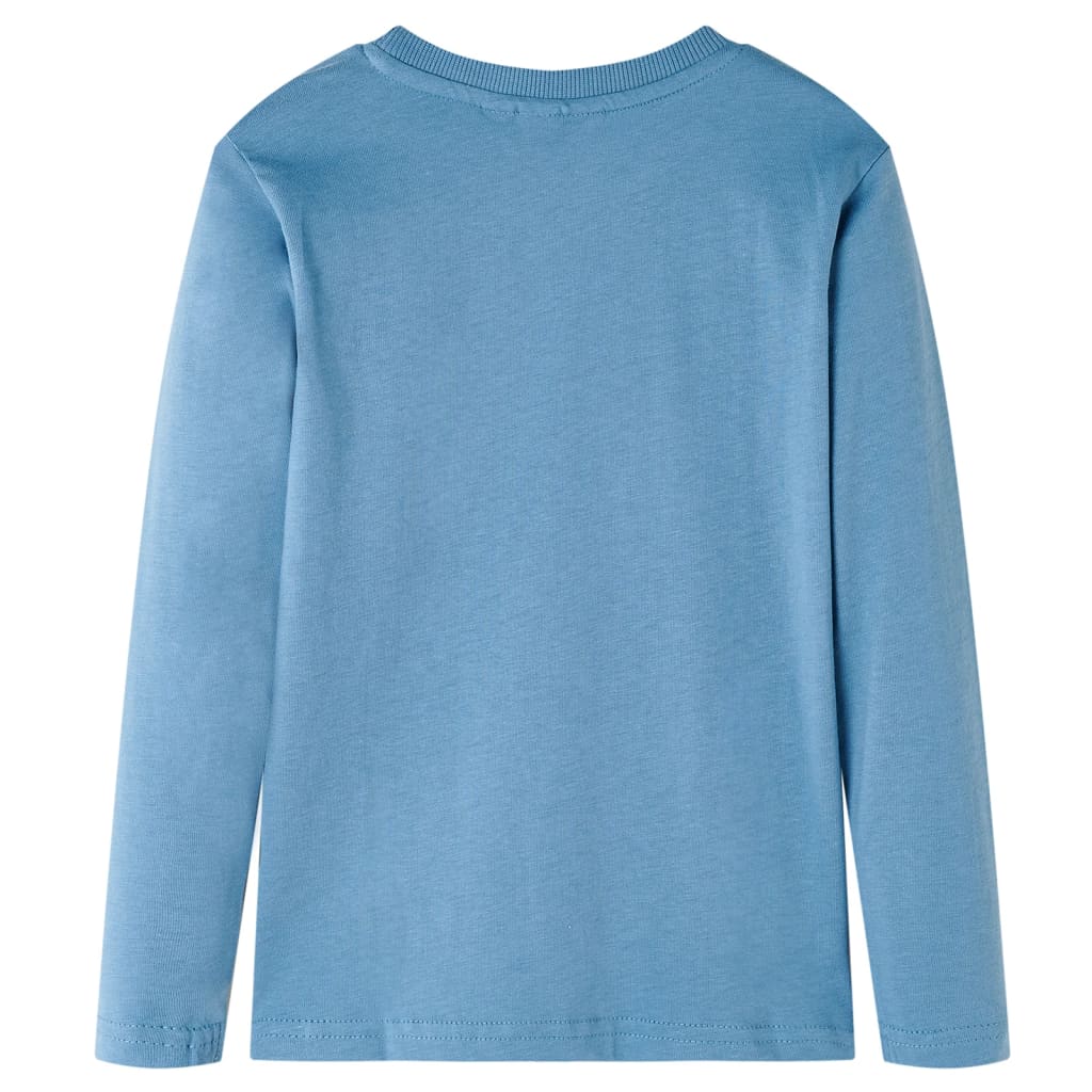 Vidaxl kindershirt met lange mouwen 104 medium blauw