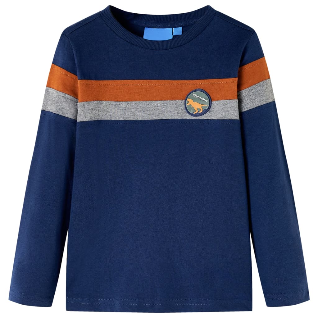 Vidaxl kindershirt met lange mouwen 116 marineblauw