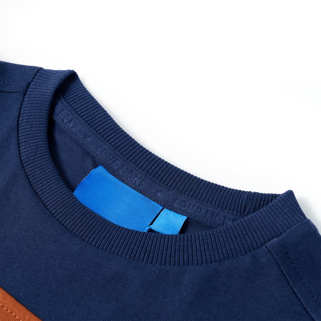 Vidaxl kindershirt met lange mouwen 116 marineblauw