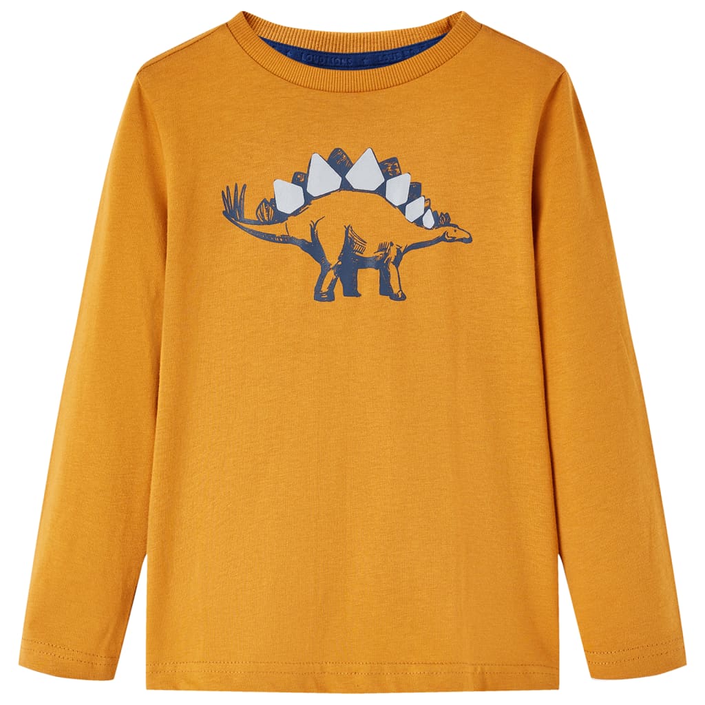 Vidaxl kindershirt met lange mouwen 92 donkerokerkleurig