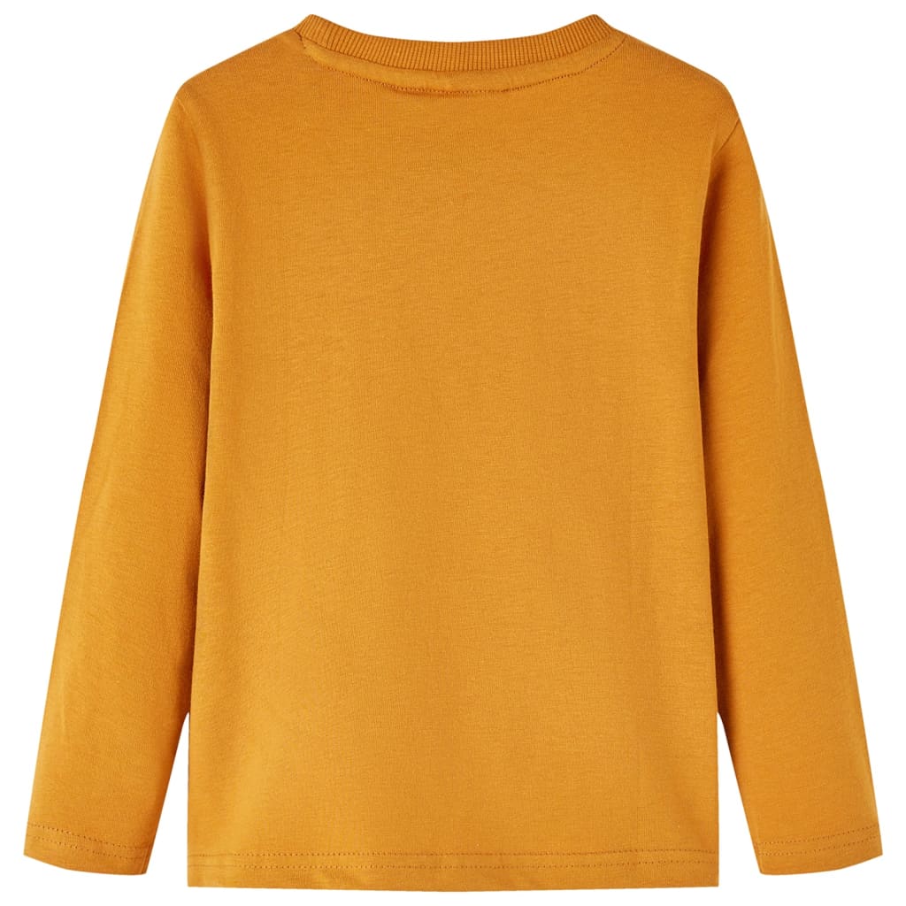 Vidaxl kindershirt met lange mouwen 92 donkerokerkleurig