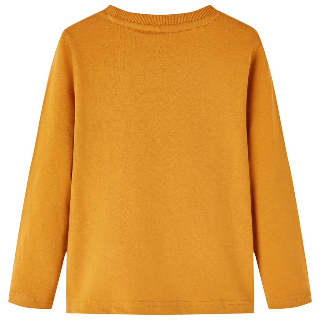 Vidaxl kindershirt met lange mouwen 104 donkerokerkleurig