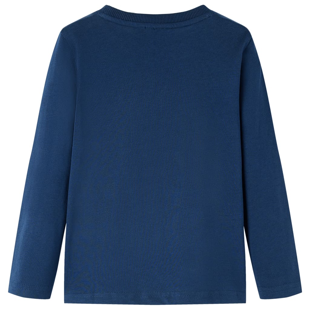 VidaXL Kindershirt met lange mouwen 92 marineblauw