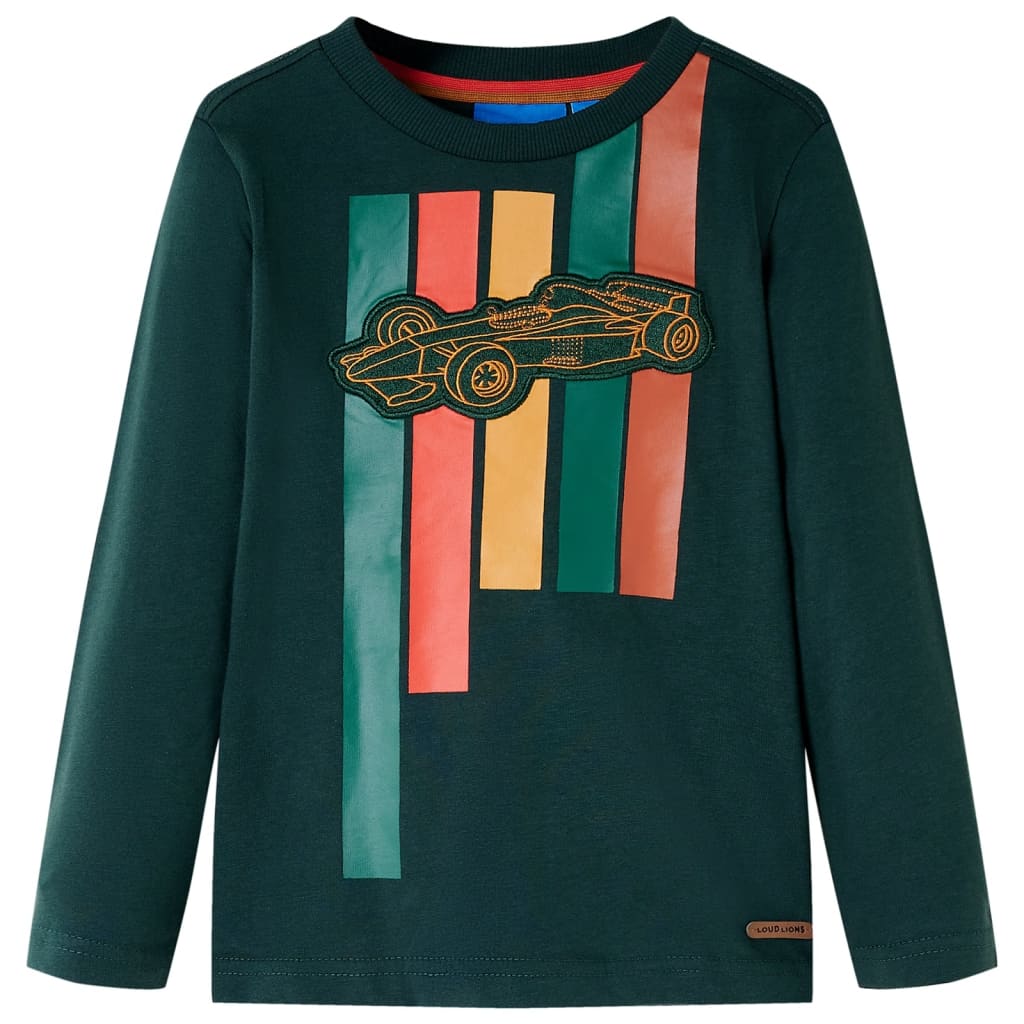 Vidaxl kindershirt met lange mouwen 116 donkergroen