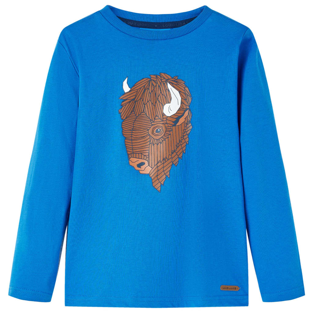 Vidaxl kindershirt met lange mouwen 128 kobaltblauw