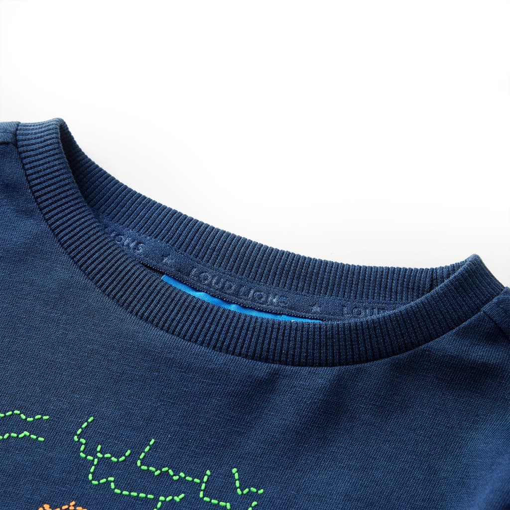 Vidaxl kindershirt met lange mouwen 128 marineblauw