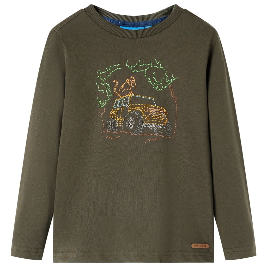 Vidaxl kindershirt met lange mouwen 92 kakikleurig