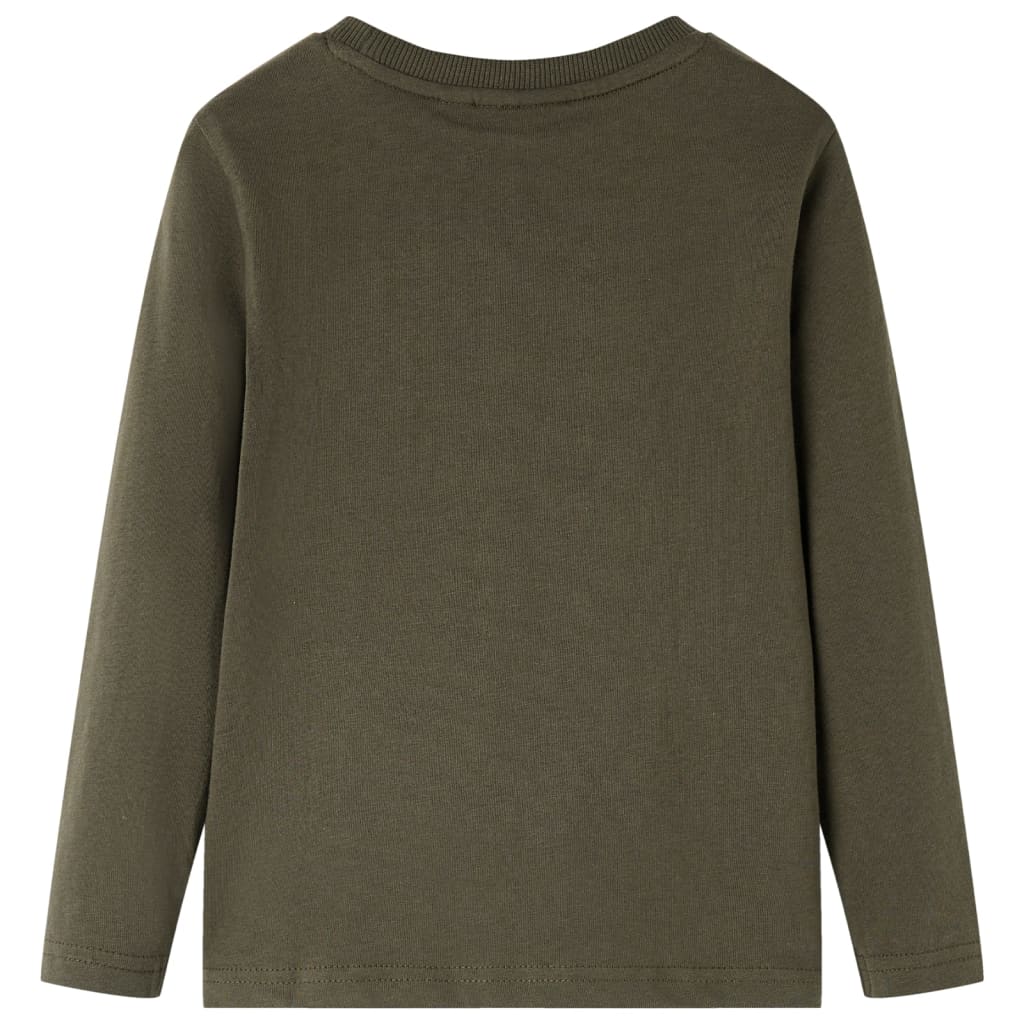 Vidaxl kindershirt met lange mouwen 92 kakikleurig