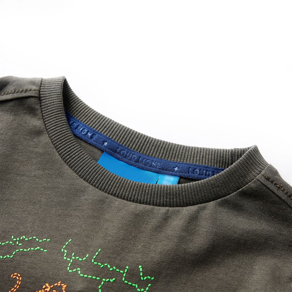 Vidaxl kindershirt met lange mouwen 92 kakikleurig
