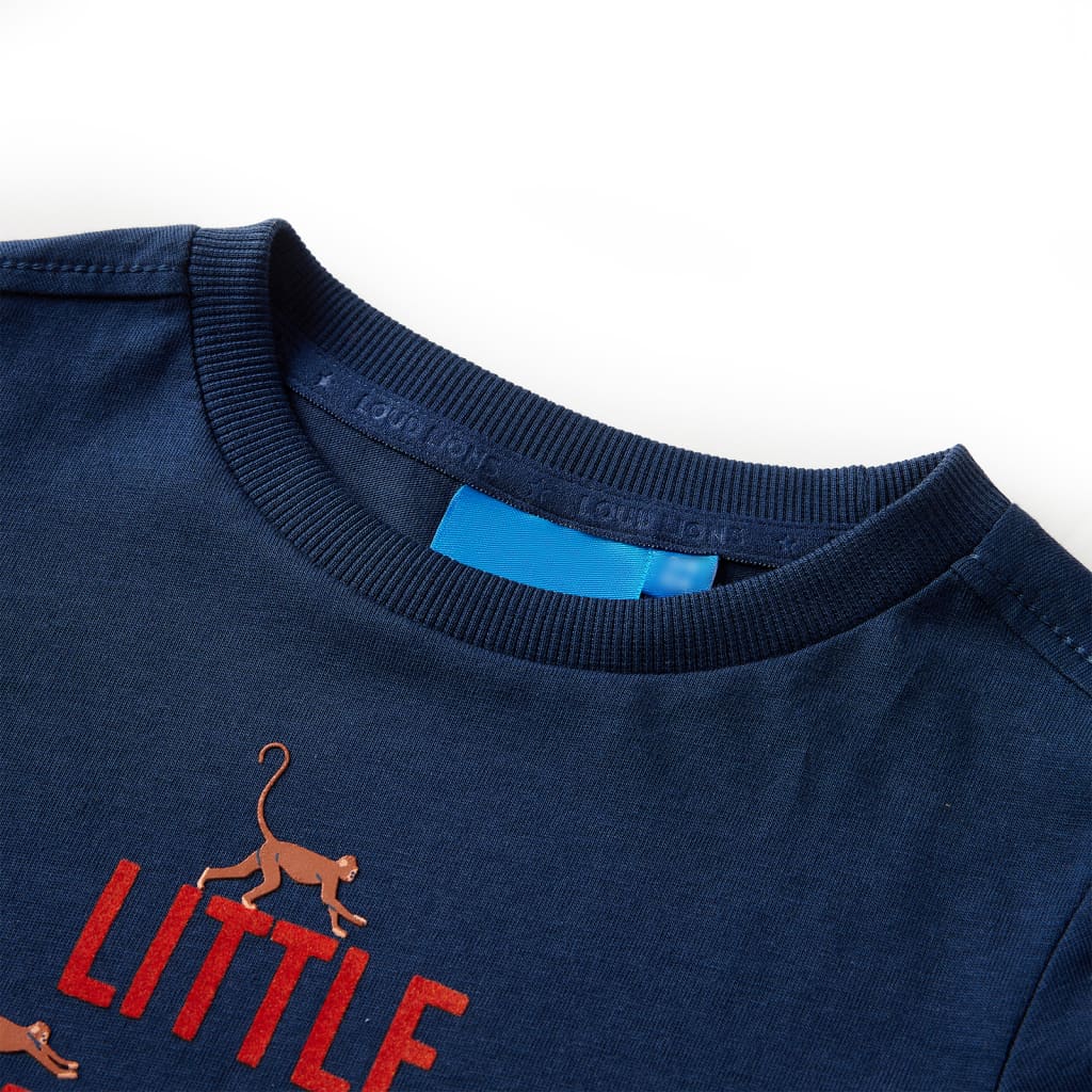 Vidaxl kindershirt met lange mouwen 104 marineblauw