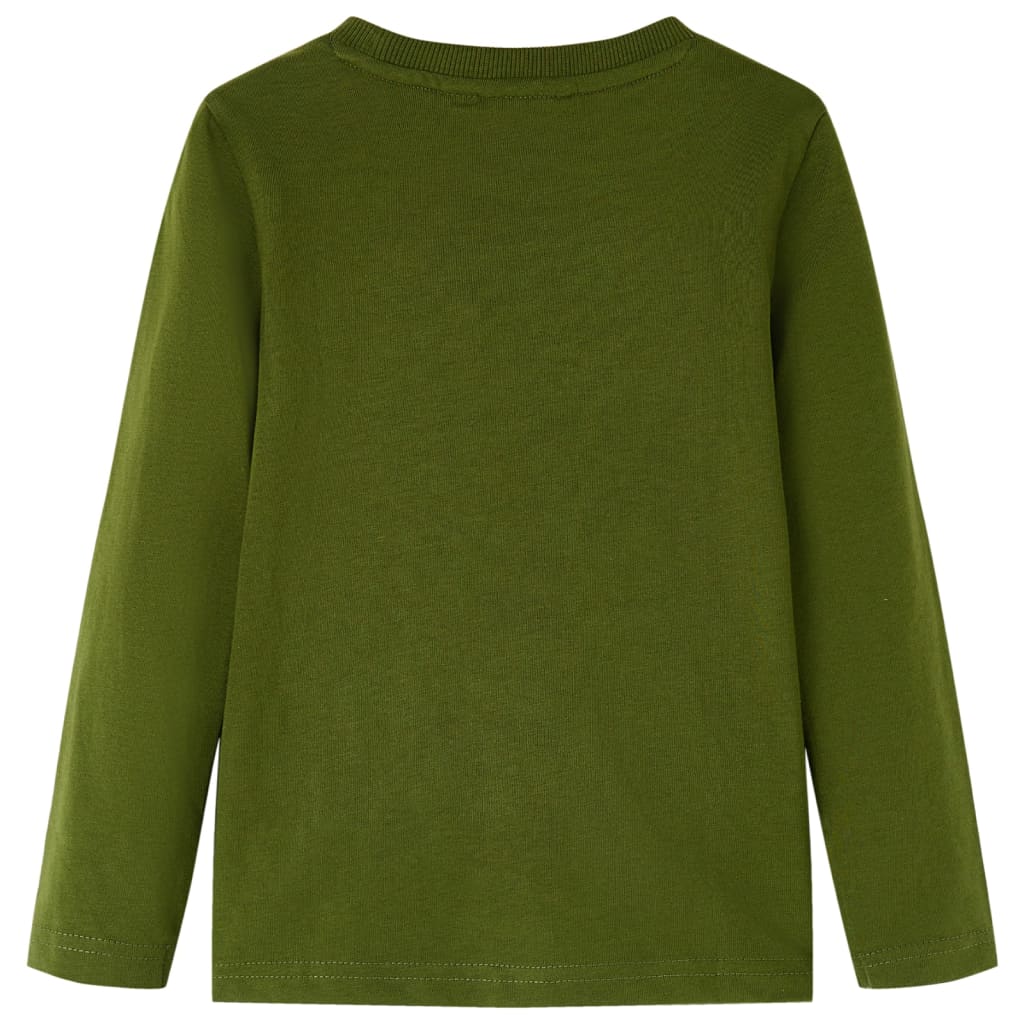 Vidaxl kindershirt met lange mouwen 104 donkerkakikleurig