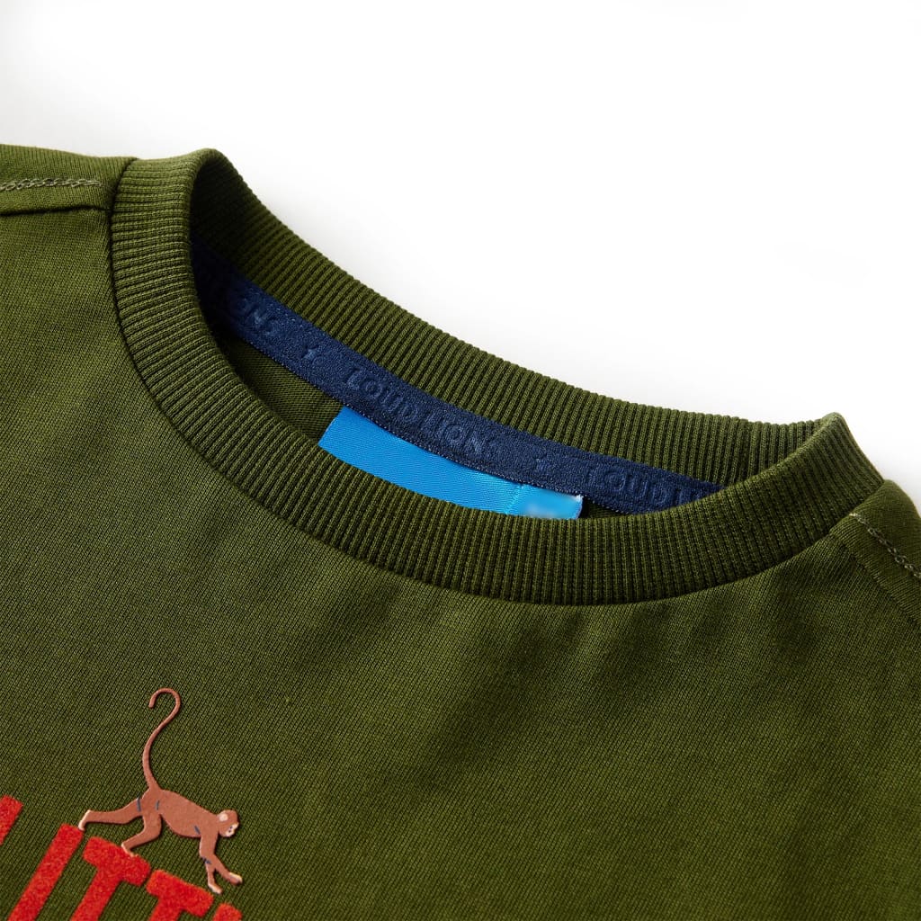 Vidaxl kindershirt met lange mouwen 140 donkerkakikleurig