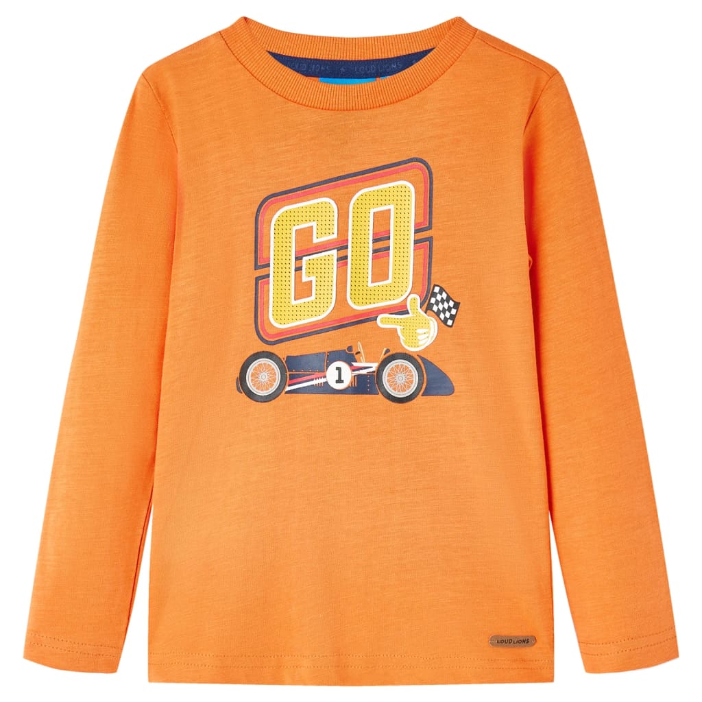 Vidaxl kindershirt met lange mouwen 104 donkeroranje