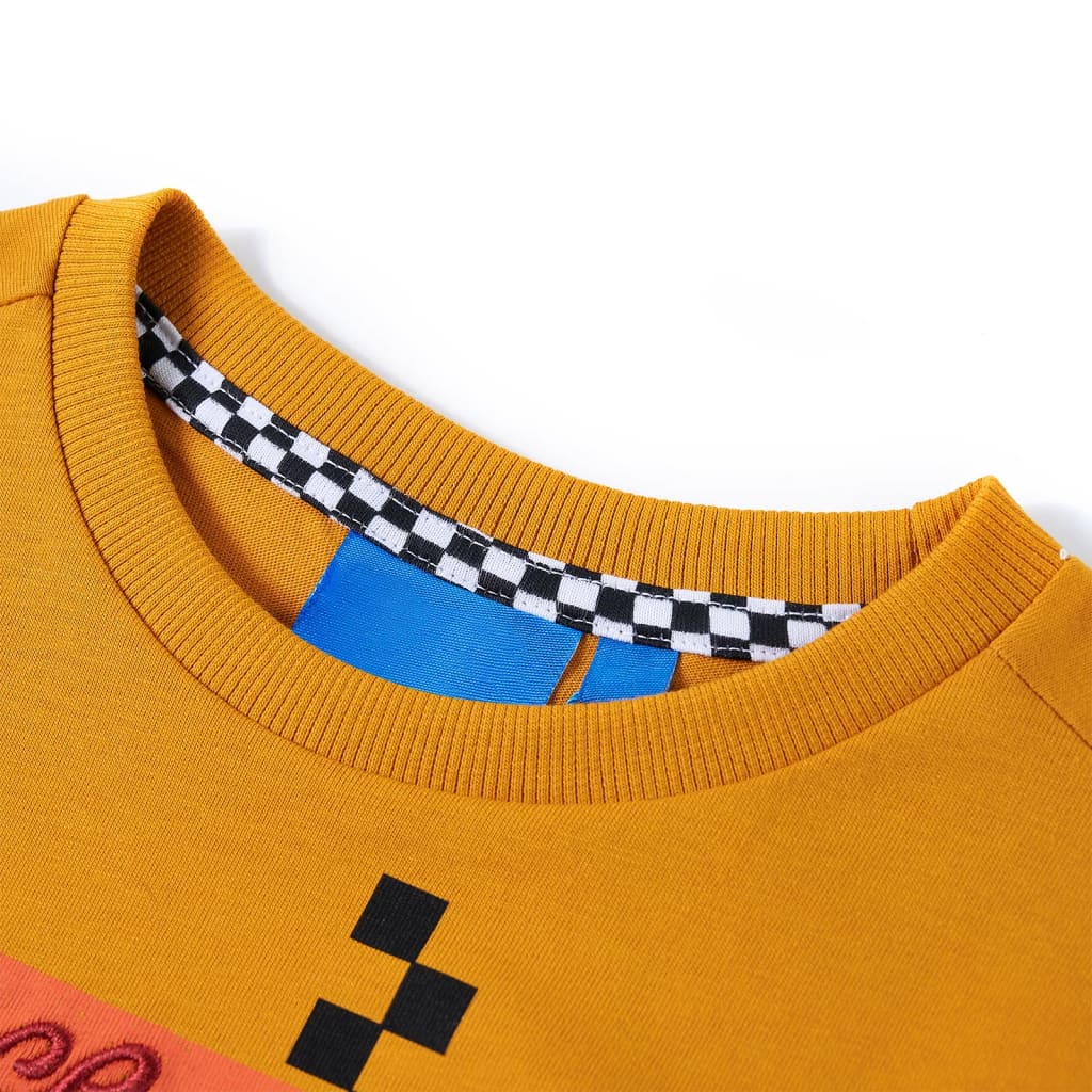 Vidaxl kindershirt met lange mouwen 104 okerkleurig