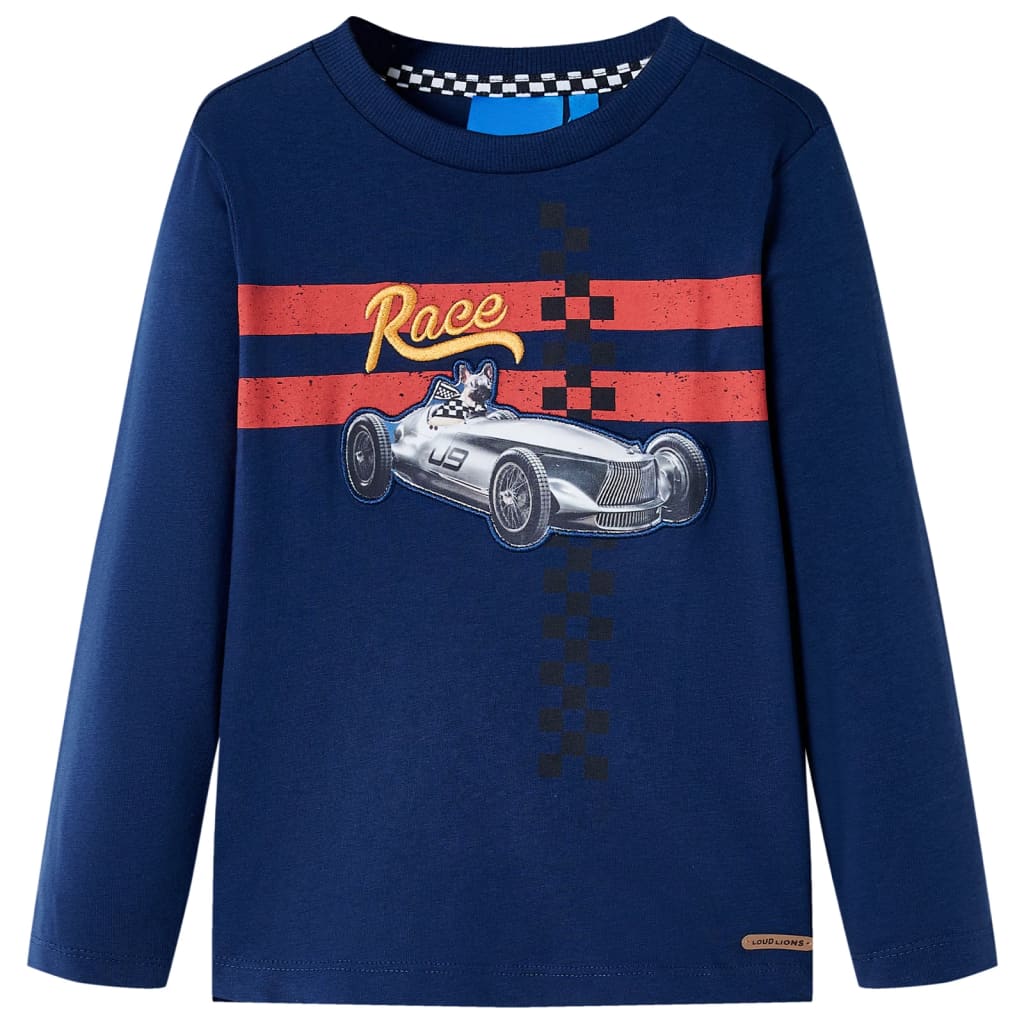Vidaxl kindershirt met lange mouwen 116 marineblauw