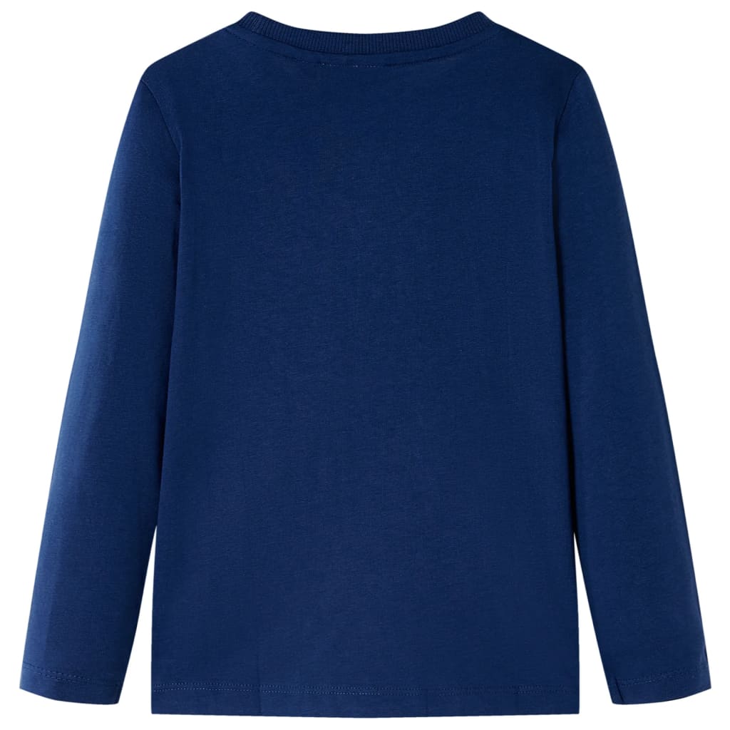 Vidaxl kindershirt met lange mouwen 128 marineblauw