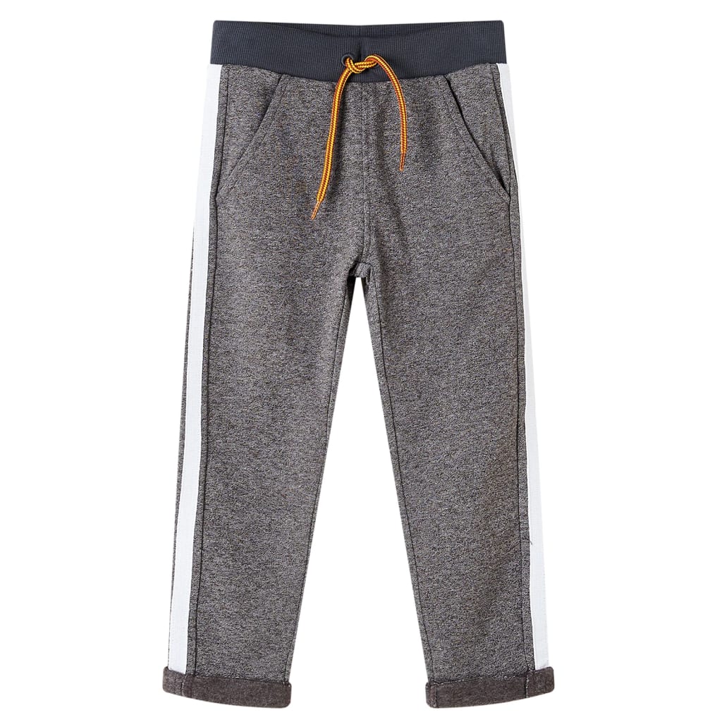 Vidaxl kinderjoggingbroek 128 gemêleerd donkergrijs