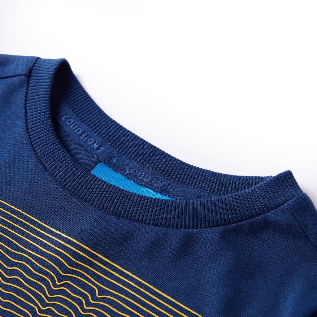 Vidaxl kindershirt met lange mouwen 92 marineblauw