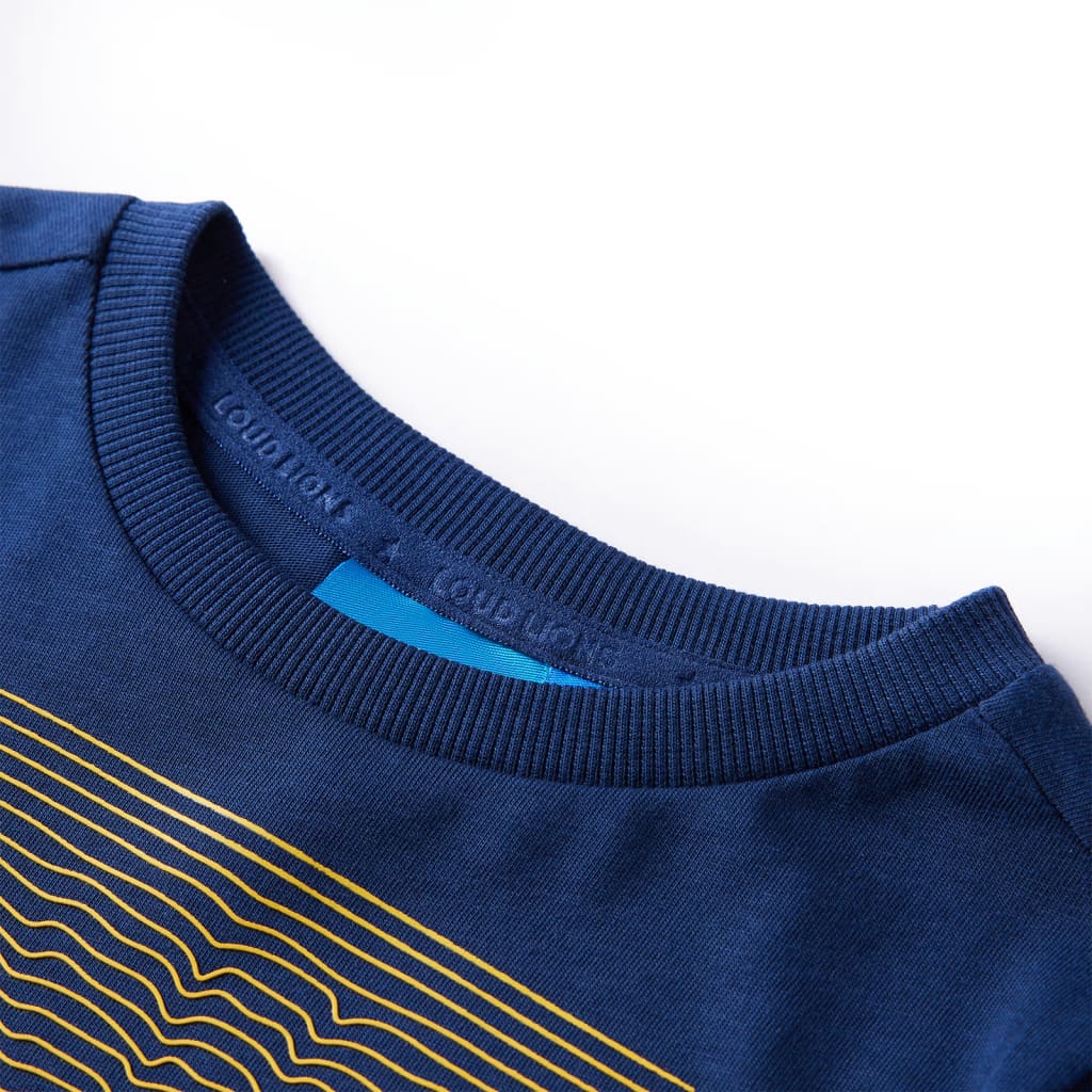 VidaXL Kindershirt met lange mouwen 104 marineblauw