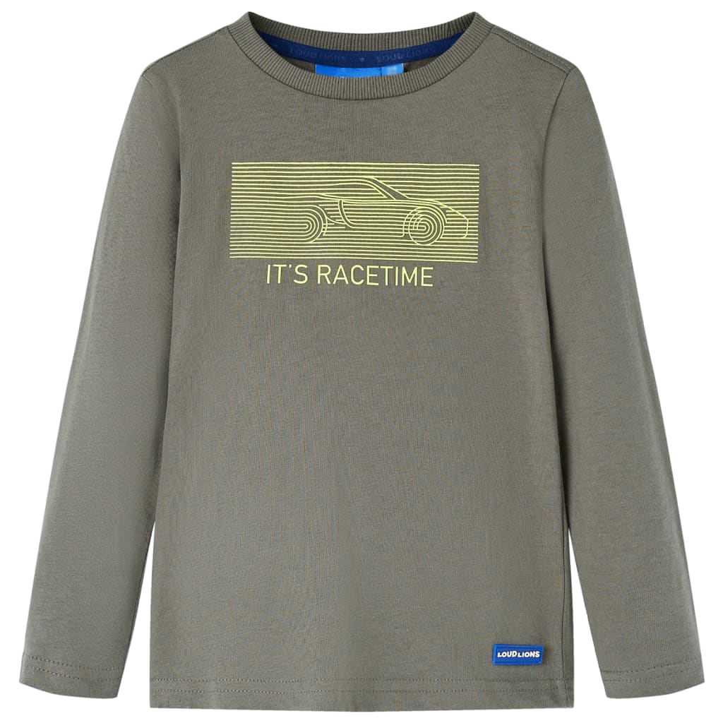 Vidaxl kindershirt met lange mouwen 104 kakikleurig