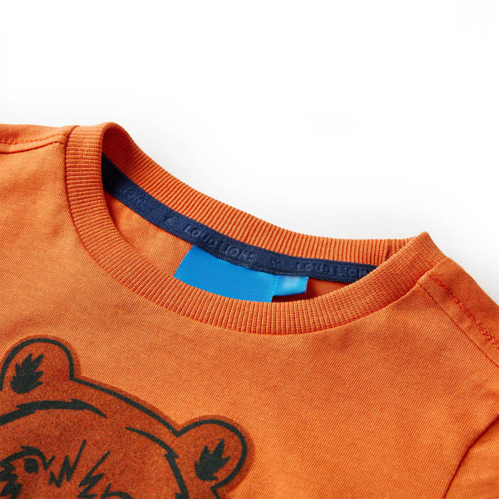 Vidaxl kindershirt met lange mouwen 104 donkeroranje