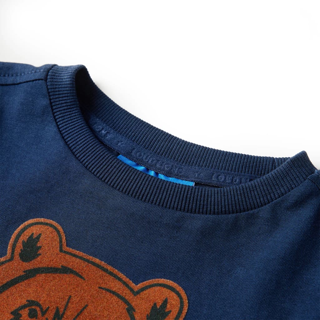 Vidaxl kindershirt met lange mouwen 104 marineblauw