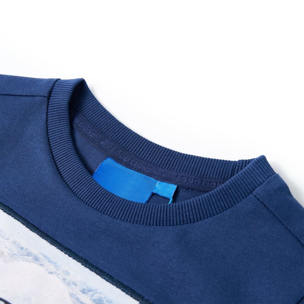 Vidaxl kindershirt met lange mouwen 128 jeansblauw