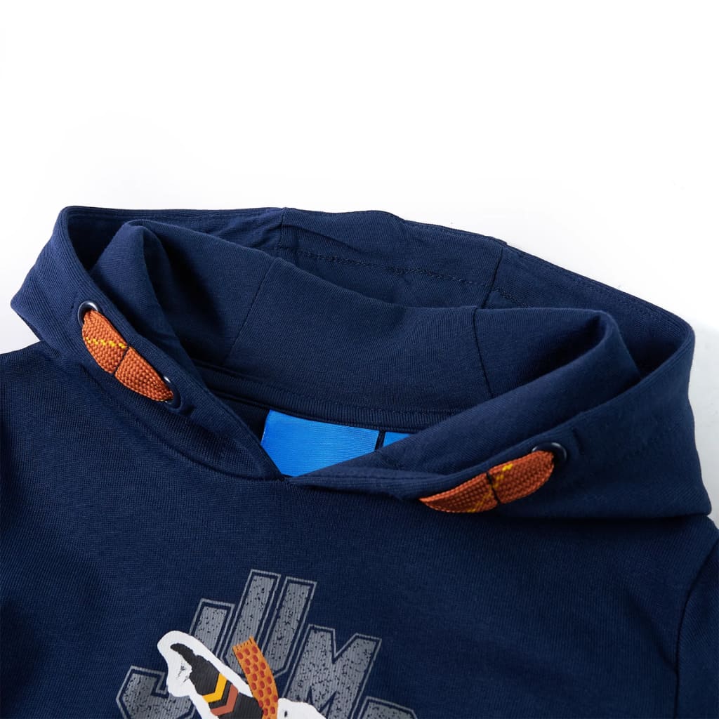 Vidaxl kindertrui met capuchon 128 marineblauw