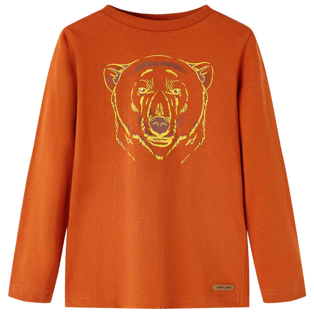 Vidaxl kindershirt met lange mouwen 128 lichtroestkleurig
